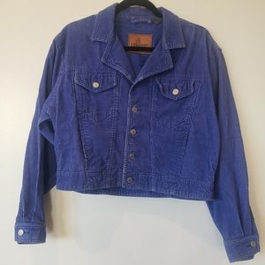 Vintage cropped corduroy jacket, size Medium